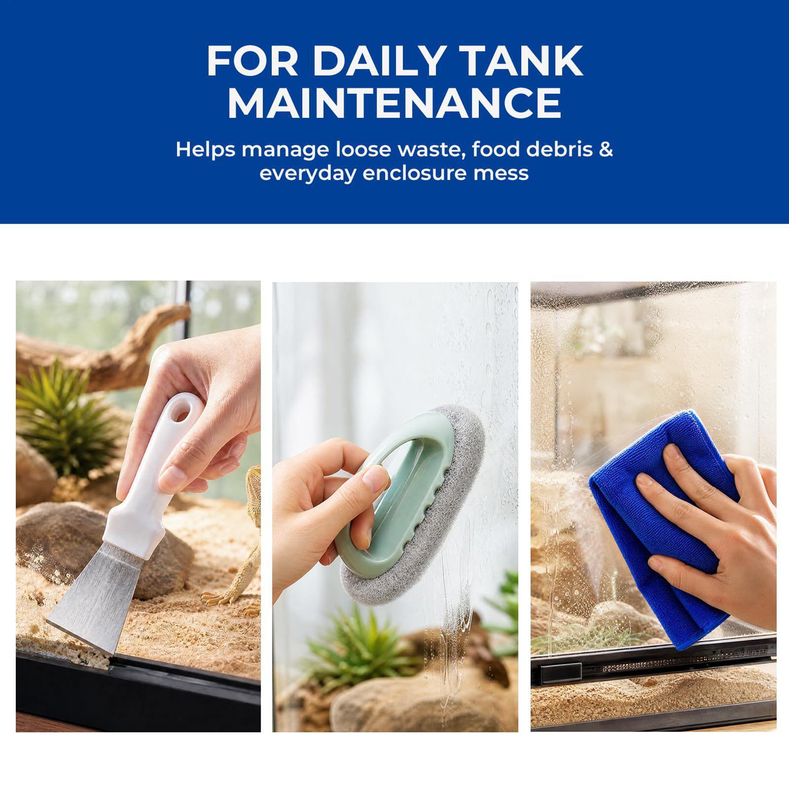 Feeding Tong Stainless - Reptile Tank Cleaning Kit With Dustpan