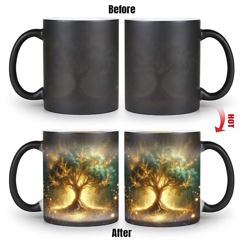 Ceramic Heat Emitter - A color-changing magic cup, thermal response