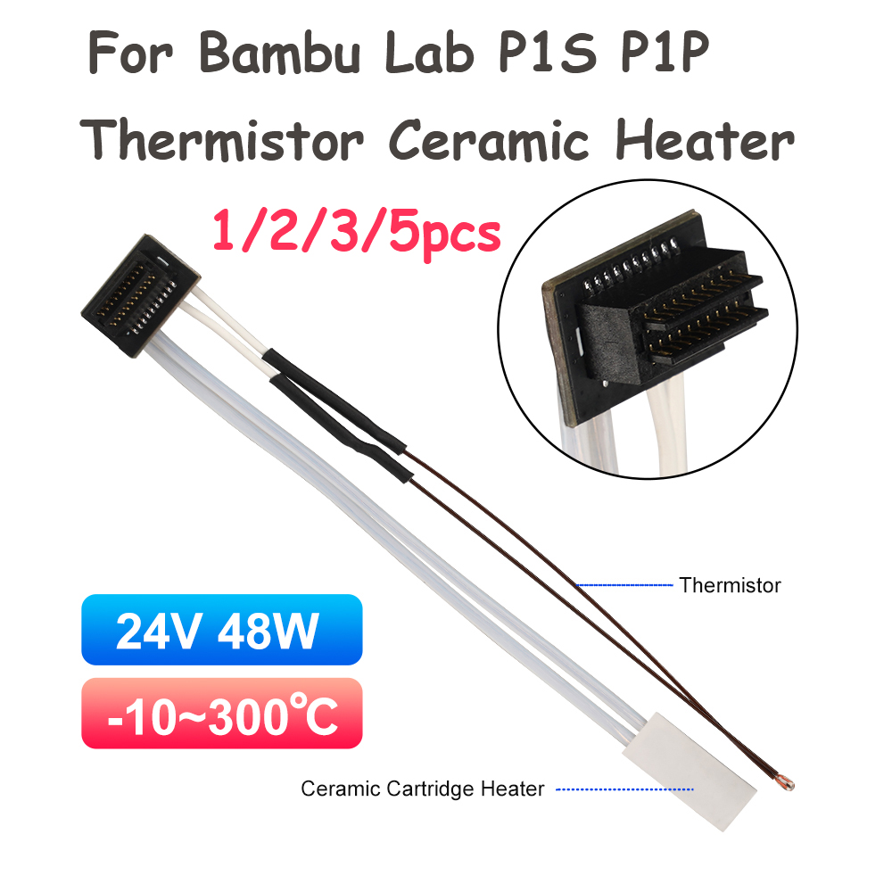 Ceramic Heat Emitter - For Bambu Lab P1S P1P Thermistor