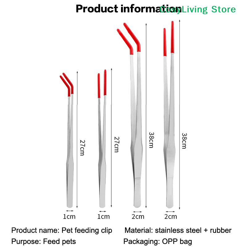 Reptile Feeding Tongs With Rub - Feeding Tong Stainless 评论和价格