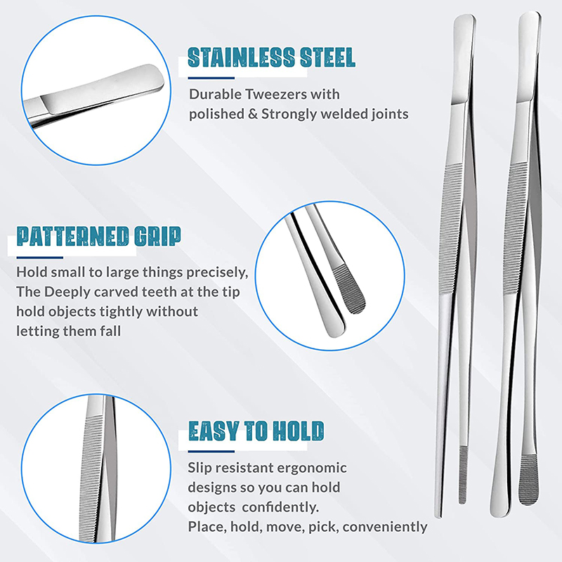 2Pcs 12-Inch Kitchen Cooking T - Feeding Tong Stainless 评论和价格