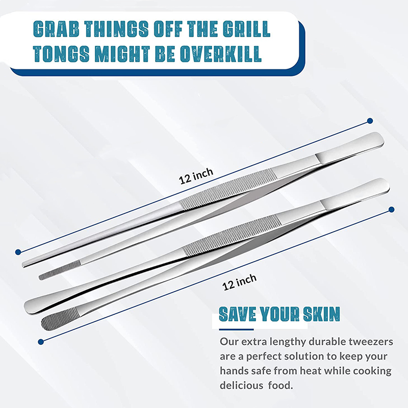 2Pcs 12-Inch Kitchen Cooking T - Feeding Tong Stainless 评论和价格