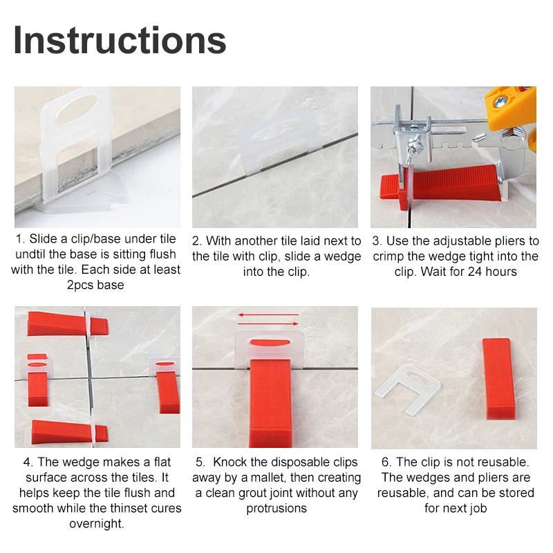 100pcs 1/1.5/2/2.5/3mm Ceramic - Ceramic Tile Floor 评论和价格