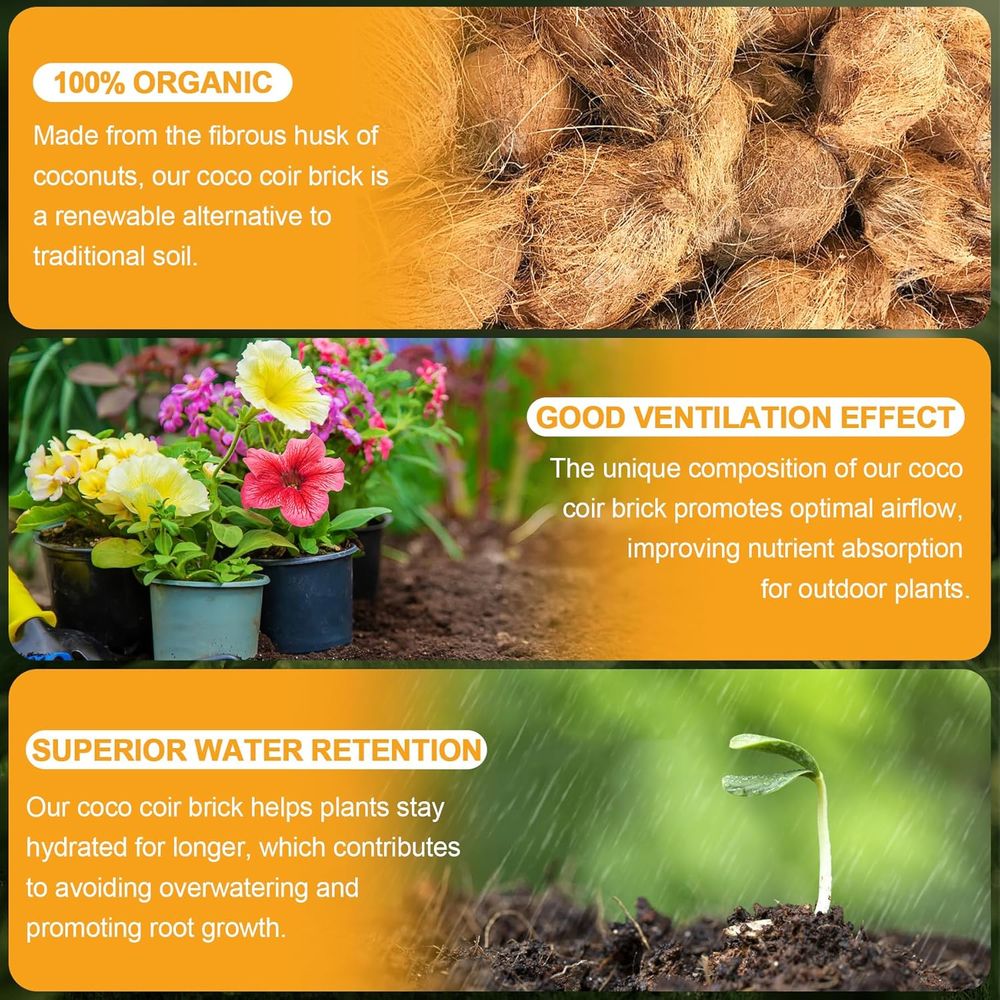 Organic Coconut Coir 4 Pcs Com - Substrate Coconut Fiber 评论和价格