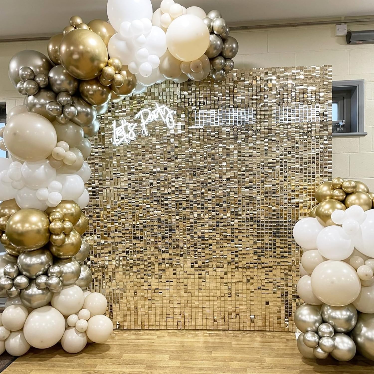 12pcs Light Gold Shimmer Wall  - Pvc Panel Background 评论和价格