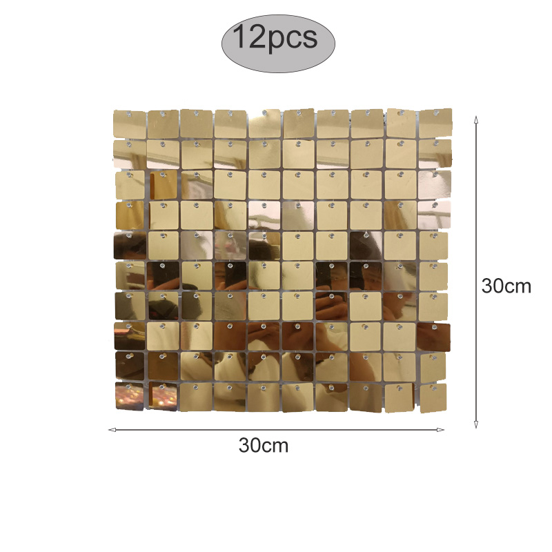 12pcs Light Gold Shimmer Wall  - Pvc Panel Background 评论和价格