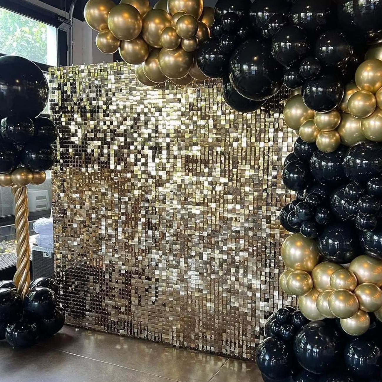 12pcs Light Gold Shimmer Wall  - Pvc Panel Background 评论和价格