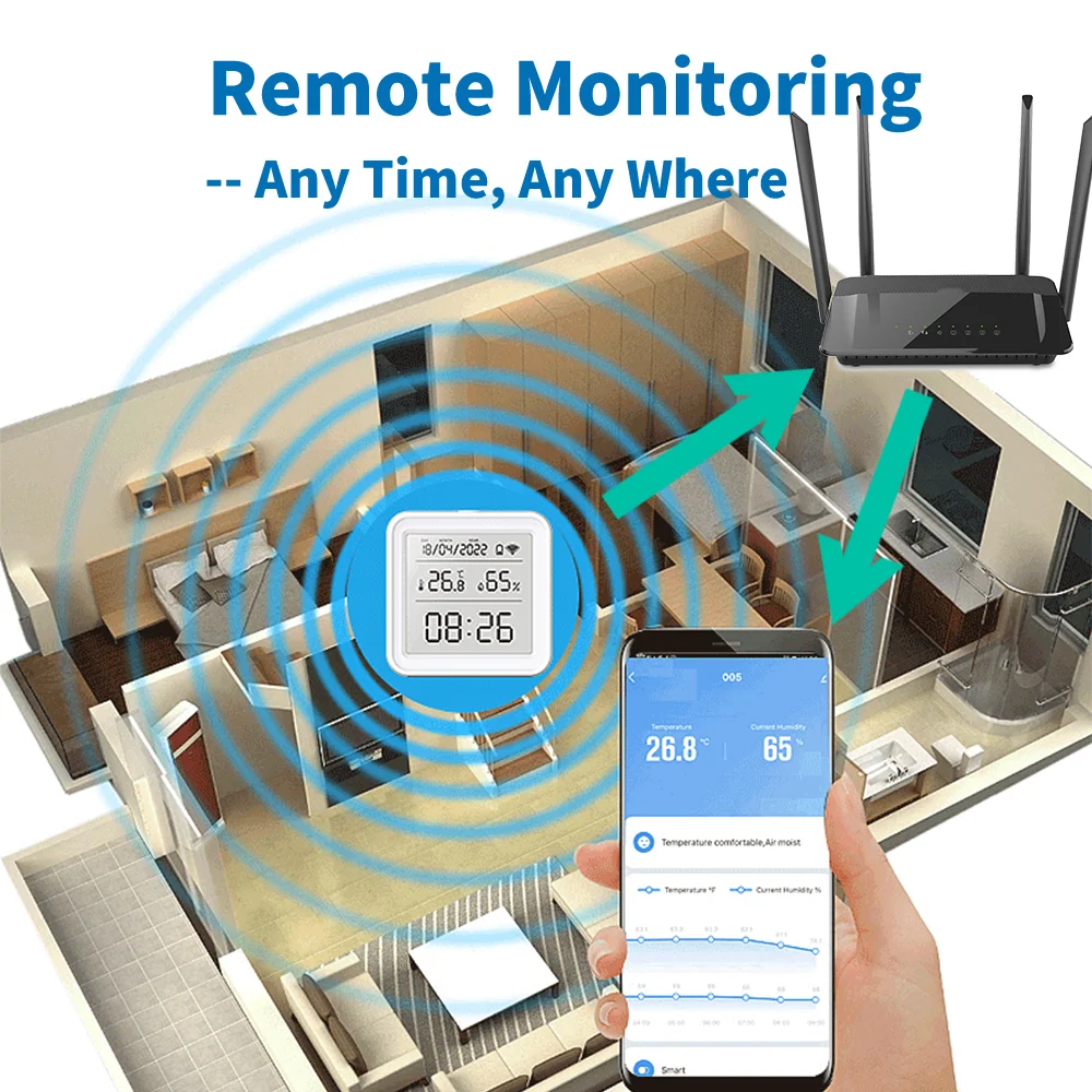 Tuya Zigbee WiFi Temperature H - Digital Hygrometer Probe 评论和价格