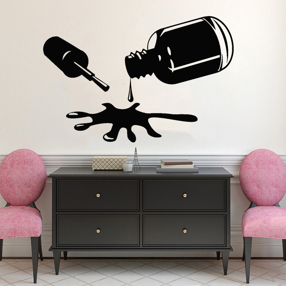 Nails Polish Wall Decals Bedro - Pvc Panel Background 评论和价格