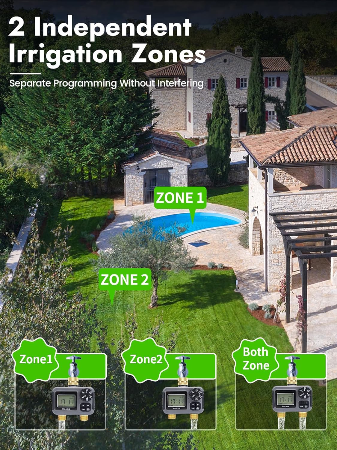 Insoma Smart Irrigation Wateri - Timer Dual Outlet 评论和价格