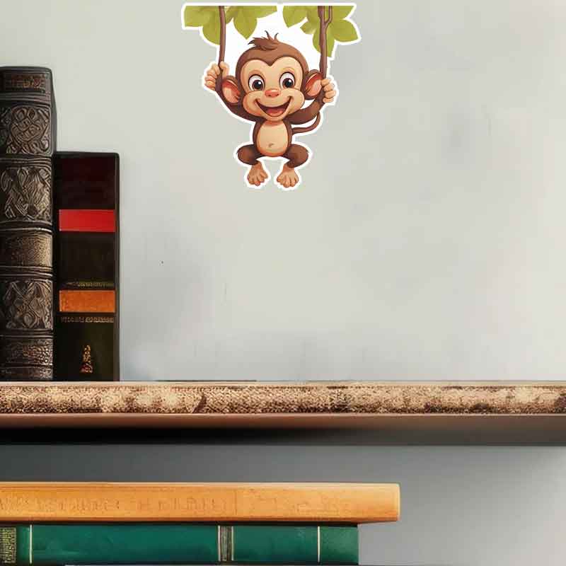 Cute little monkey living room - Pvc Panel Background 评论和价格