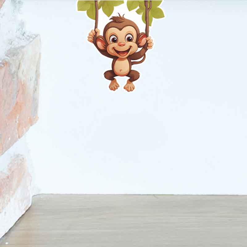 Cute little monkey living room - Pvc Panel Background 评论和价格