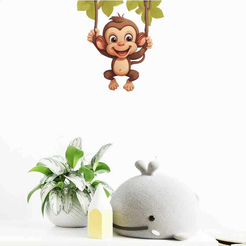 Cute little monkey living room - Pvc Panel Background 评论和价格