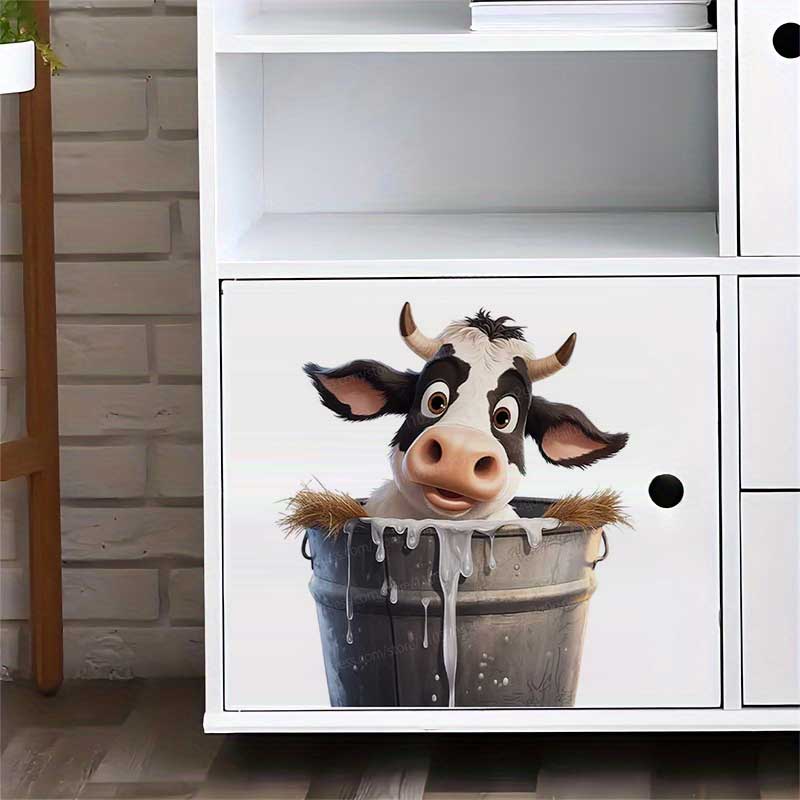 Cute Cow Wall Stickers Self-Ad - Pvc Panel Background 评论和价格