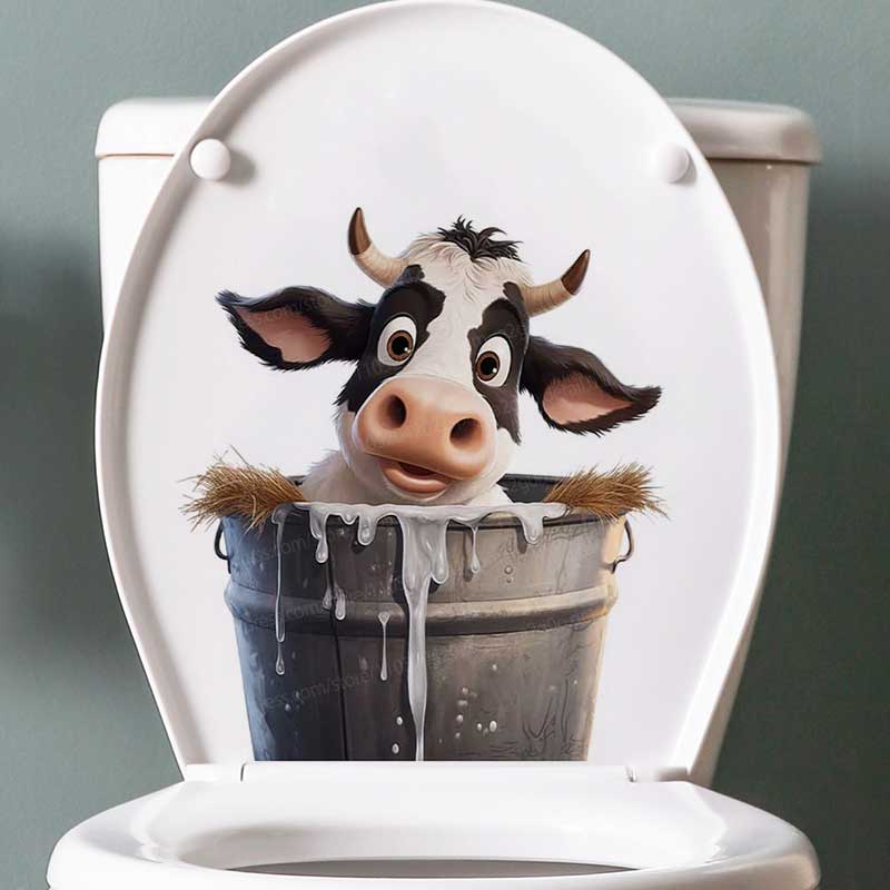 Cute Cow Wall Stickers Self-Ad - Pvc Panel Background 评论和价格