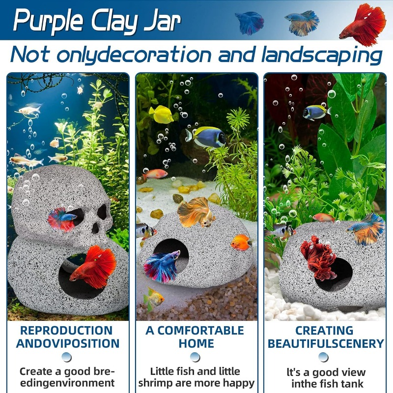 Aquarium Decorations Cave Fish - Hide Cave Ceramic 评论和价格