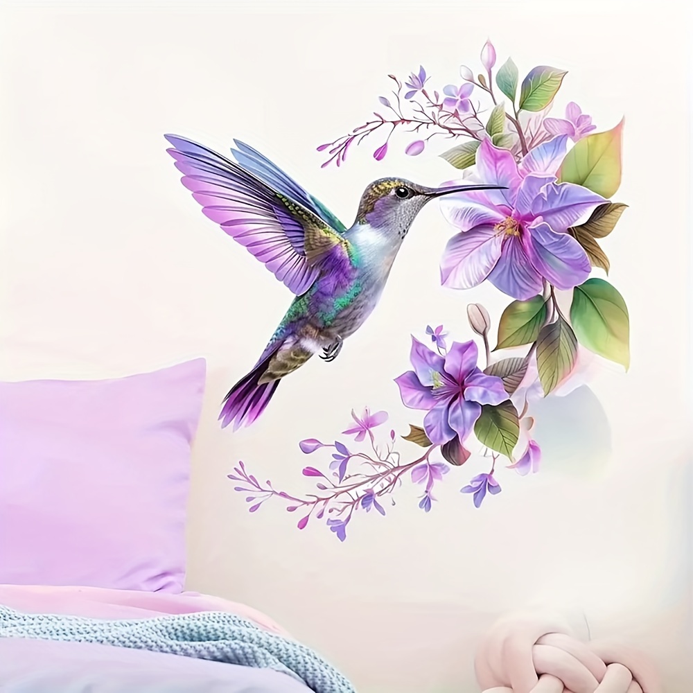 1 Purple Flower and Hummingbir - Pvc Panel Background 评论和价格