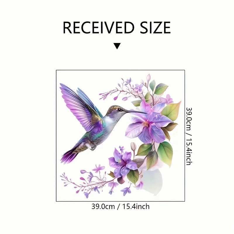 1 Purple Flower and Hummingbir - Pvc Panel Background 评论和价格
