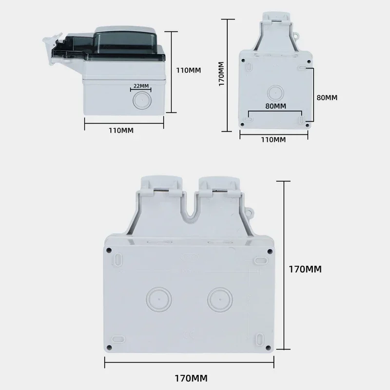 Tuya Waterproof Electrical Wal - Timer Dual Outlet 评论和价格
