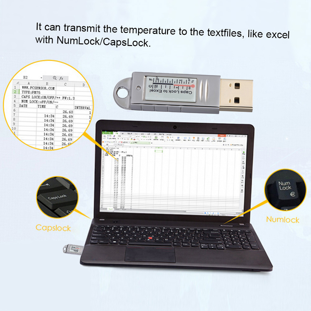 PCsensor USB Thermometer Hygro - Digital Hygrometer Probe 评论和价格