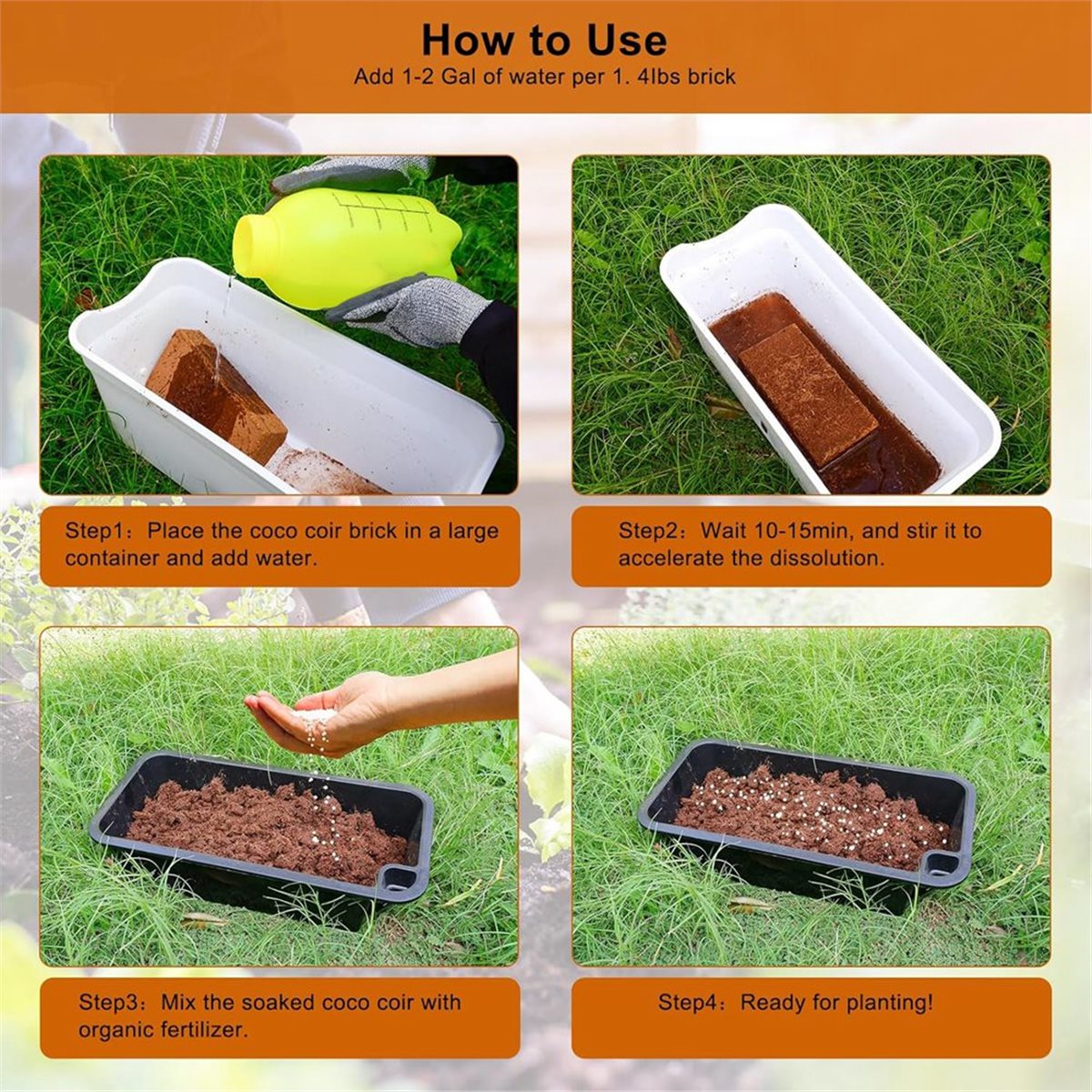 HITL 3 Pack Bricks, for Plants - Substrate Coconut Fiber 评论和价格