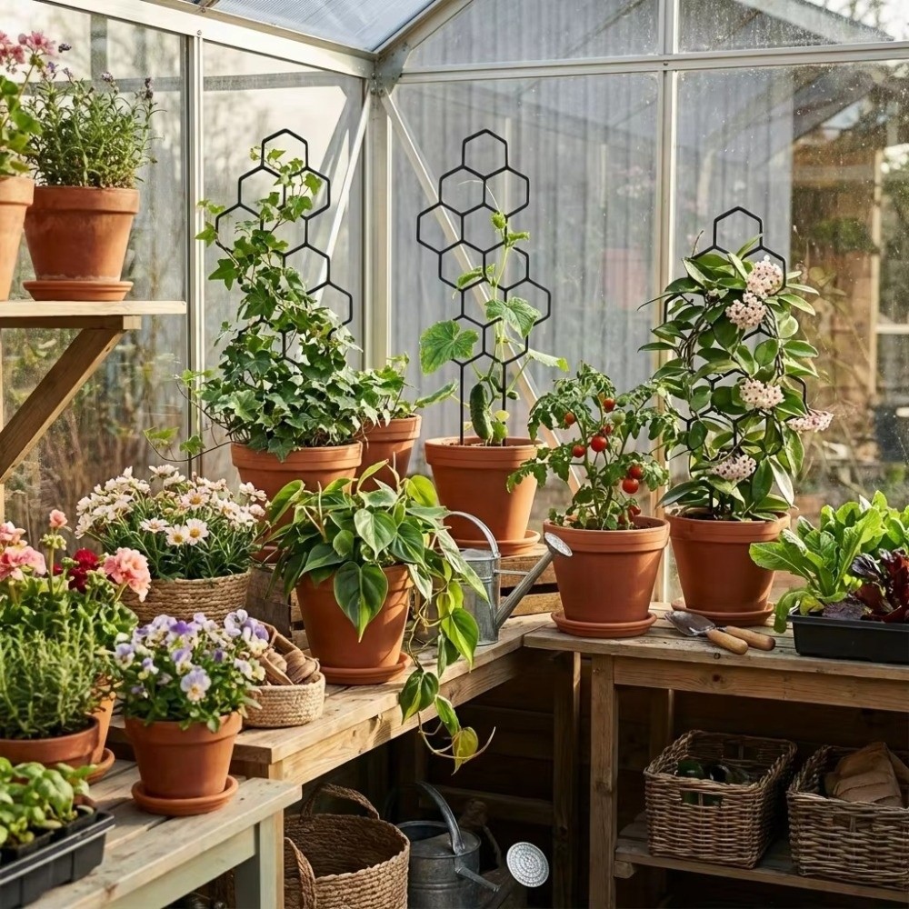 Honeycomb Design Plant Trellis - Vine Climbing Plastic 评论和价格